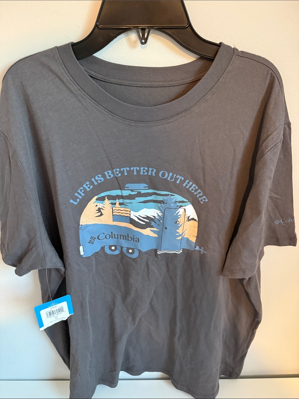 NWT Columbia Women’s Gray 'Life Is Better Out Here' Graphic Tee